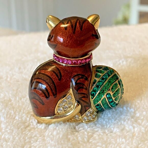 Estee Lauder Judith Leiber Cuddly Kitten Solid Perfume Compact 2004 RARE - Picture 3 of 11